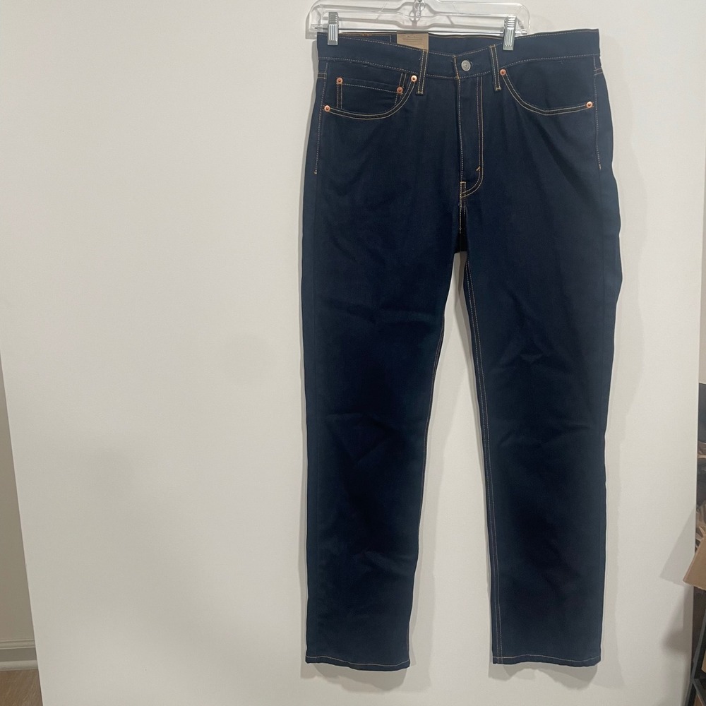 Levis 514 Straight Jeans Mens 34(36)x32(31) Dark Indigo Blue Denim NEW